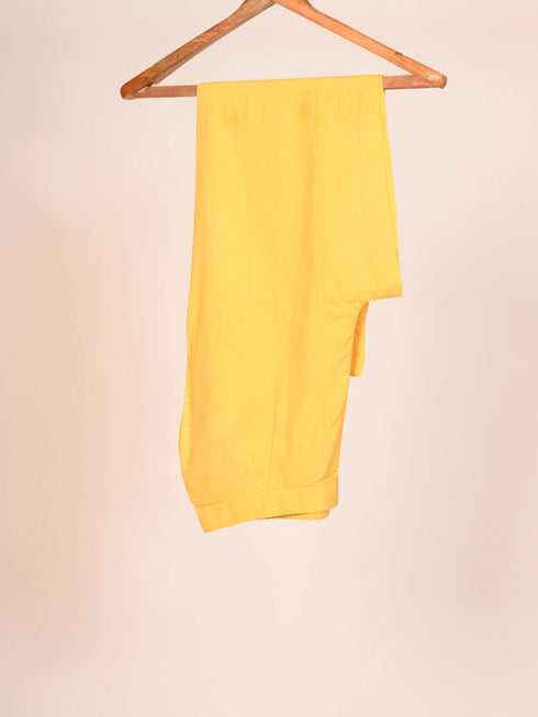 Yellow Cotton Floral Print Kurti Set